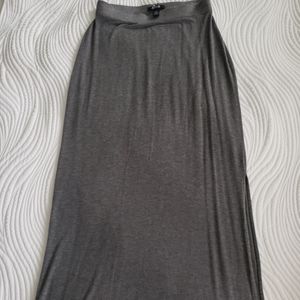 Gray long skirt